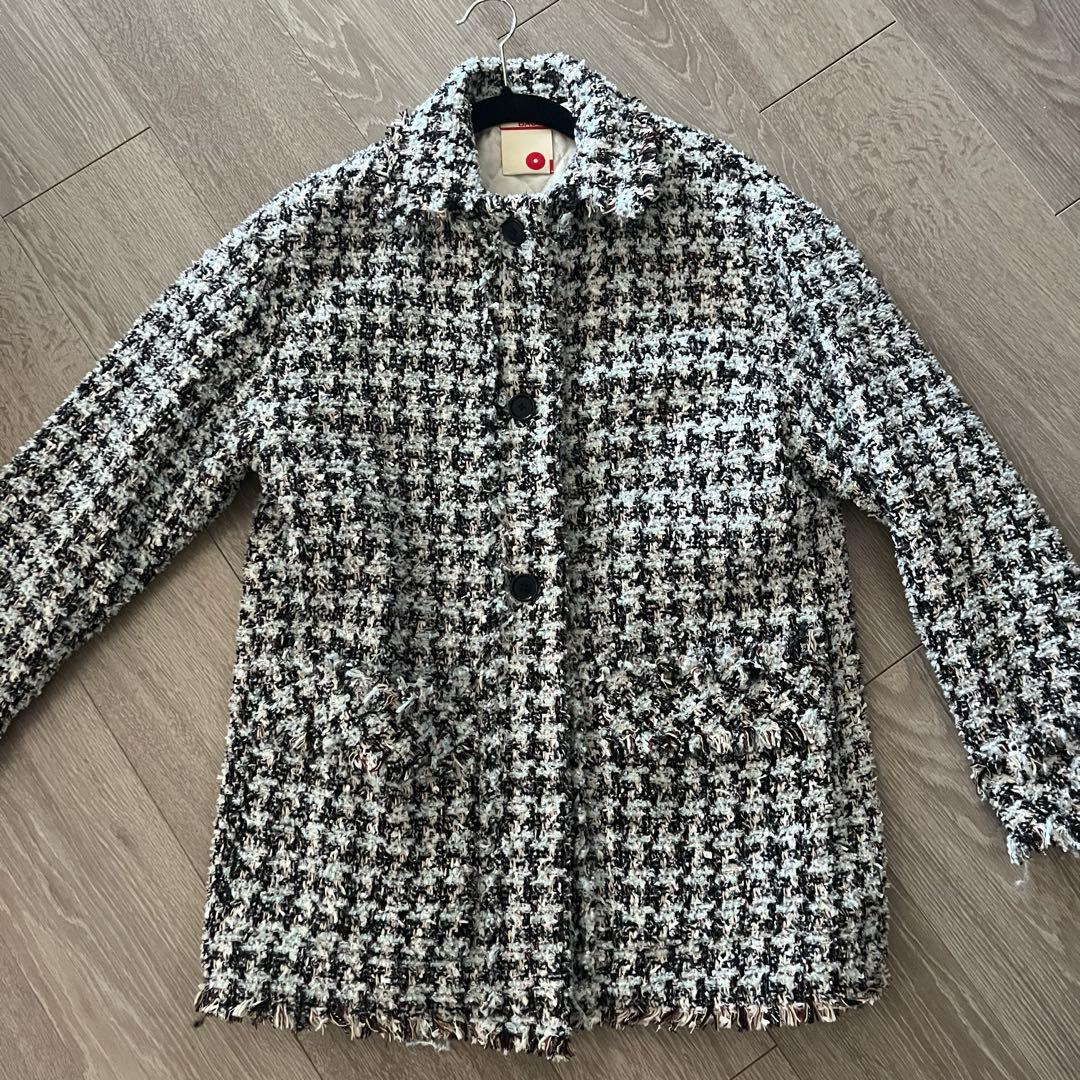 BACCA ハウンドトゥースツイード ワーカーズジャケット