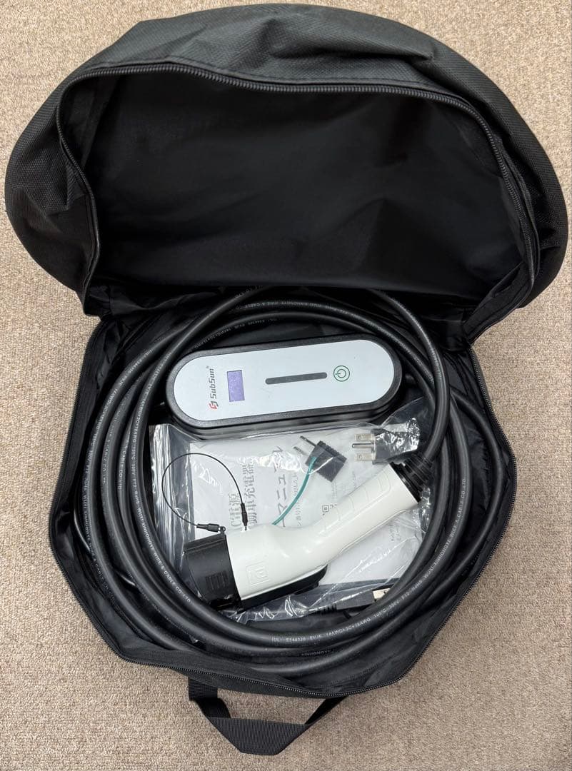 SubSun EV充電器 普通充電 100V対応 ホワイト 5m