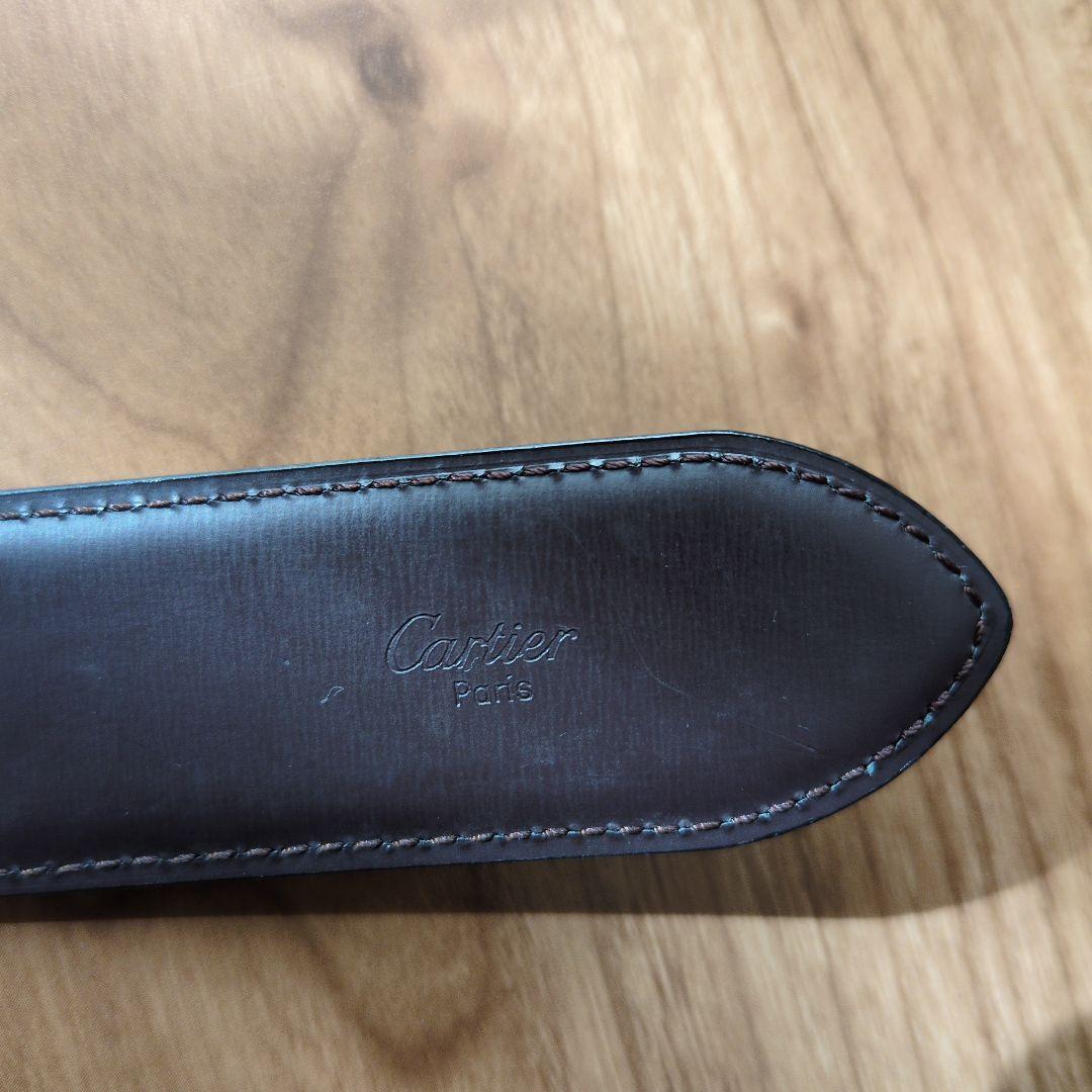 Cartier ブラック レザー ベルト