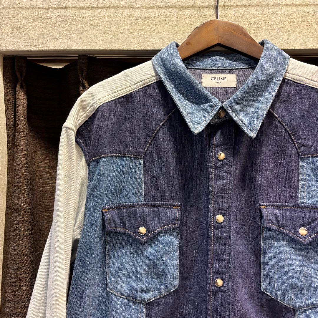 CELINE ウエスタンデニムシャツ　切替
