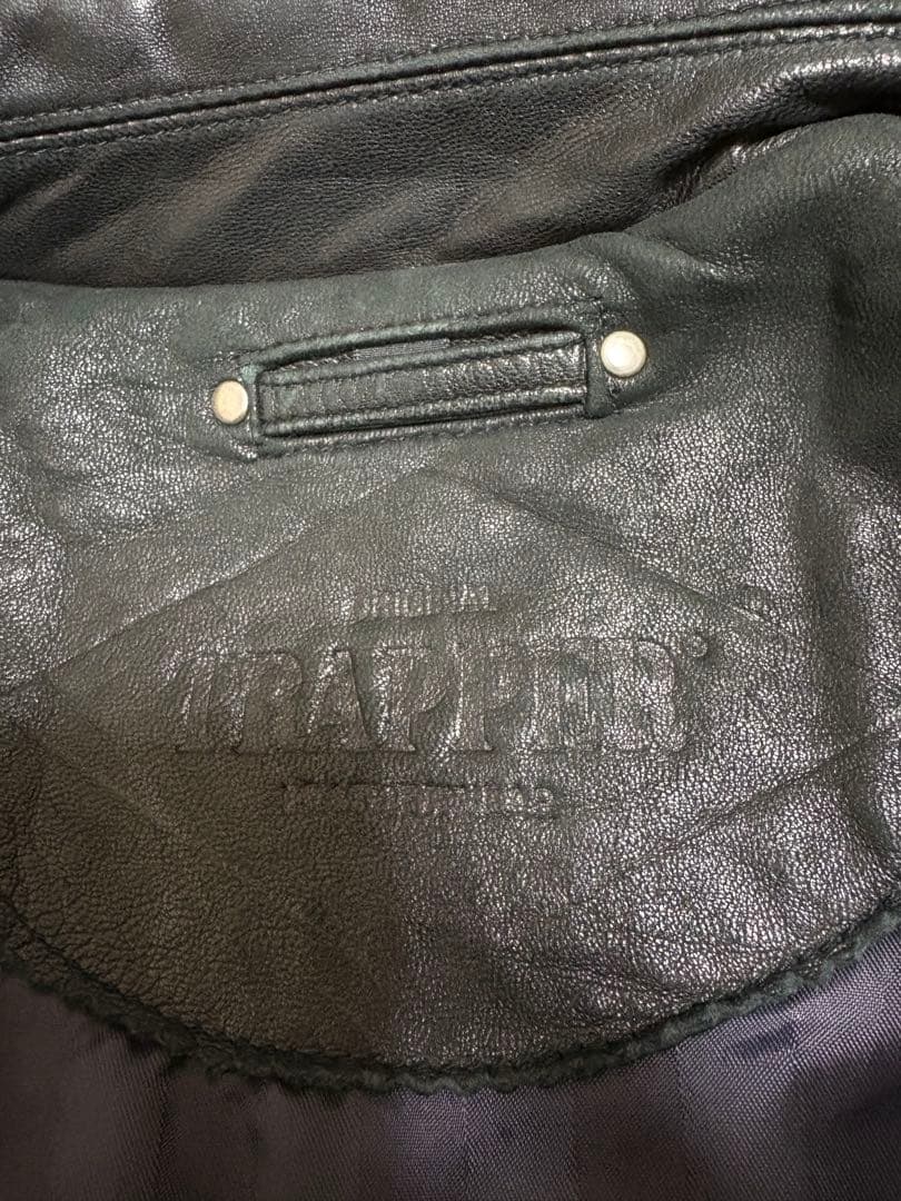 Euro vintage TRAPPER レザージャケット カーコート