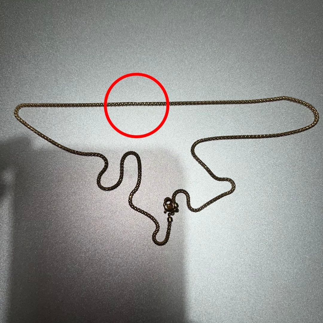 18金 K18 カットポンパチェーン 50cm 4.83g