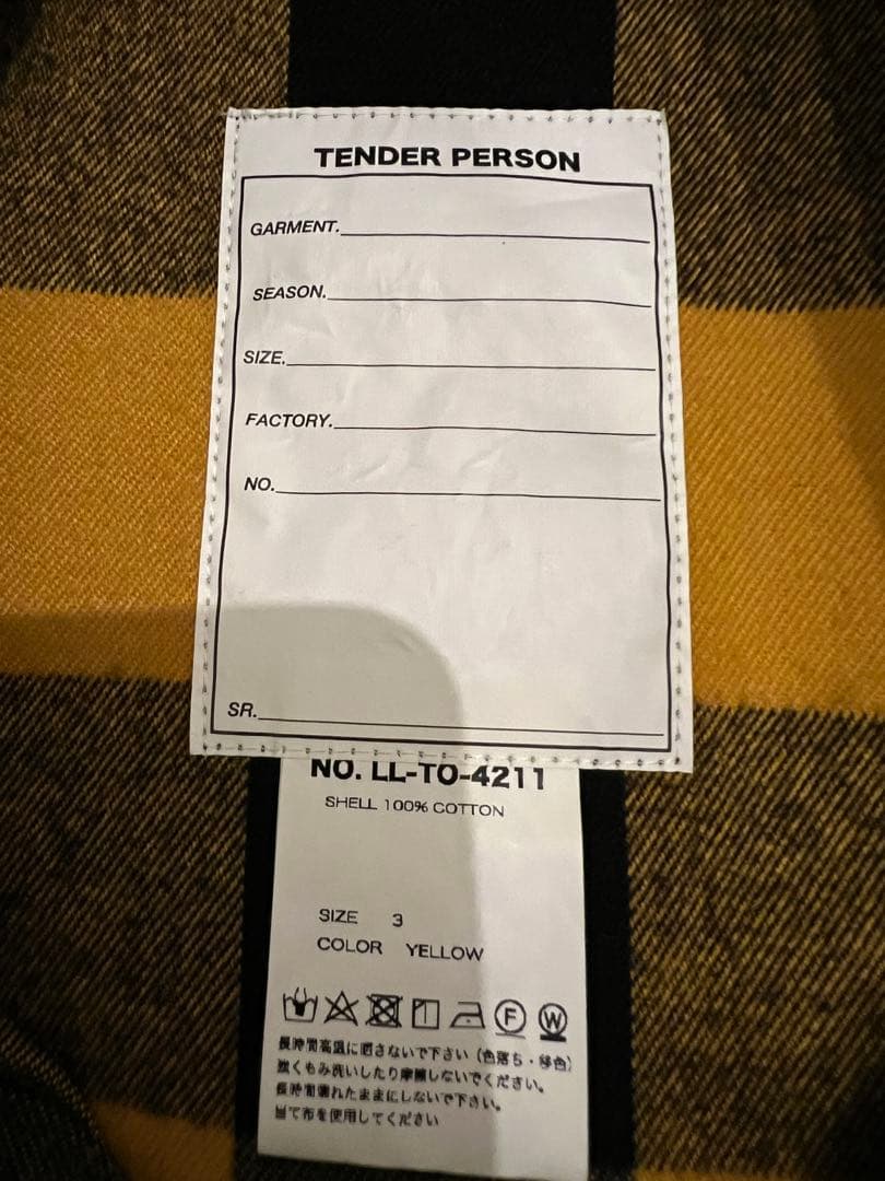 TENDER PERSON AIRBRUSHED チェックシャツ