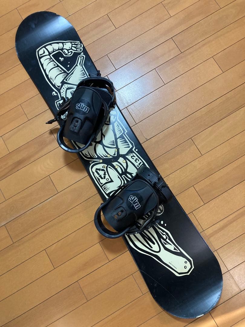 ロシニョール 132 スノーボード バインディング付きキッズ 子供 フランス製