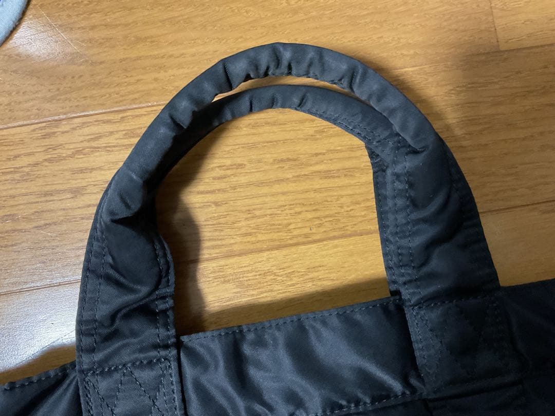 【美品/タンカー】ポーター　横長トート　ブラック　多収納　ナイロン