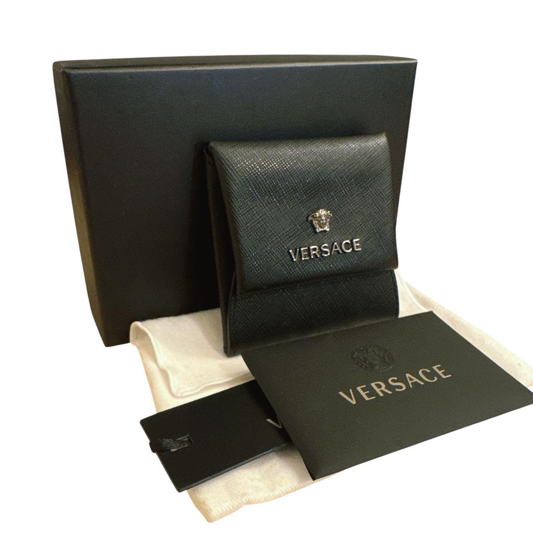 【極美品】VERSACE メデューサ ケース ブラック レザー 箱付き