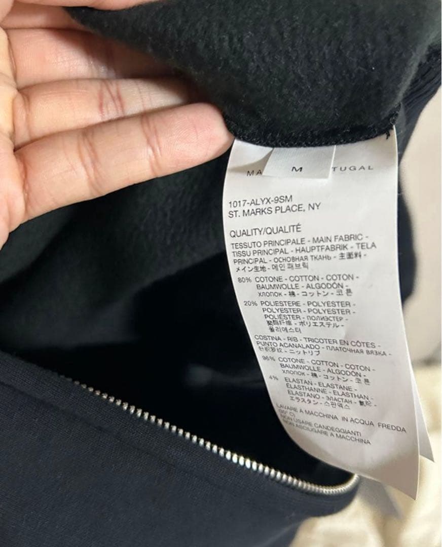 トップス ALYX LIGHTERCAP HOOD ZIP SWEATSHIRT M