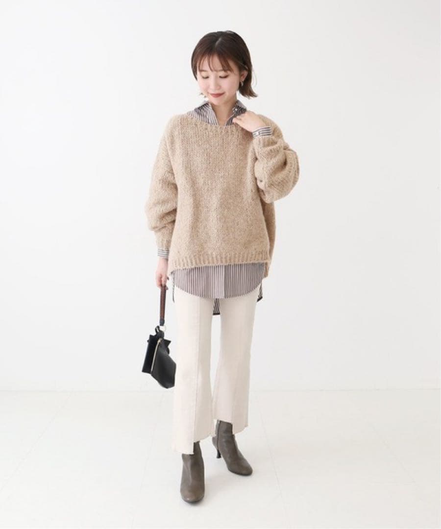 RN★プロフ必読★ 　別注ボートネックスリットプルオーバー