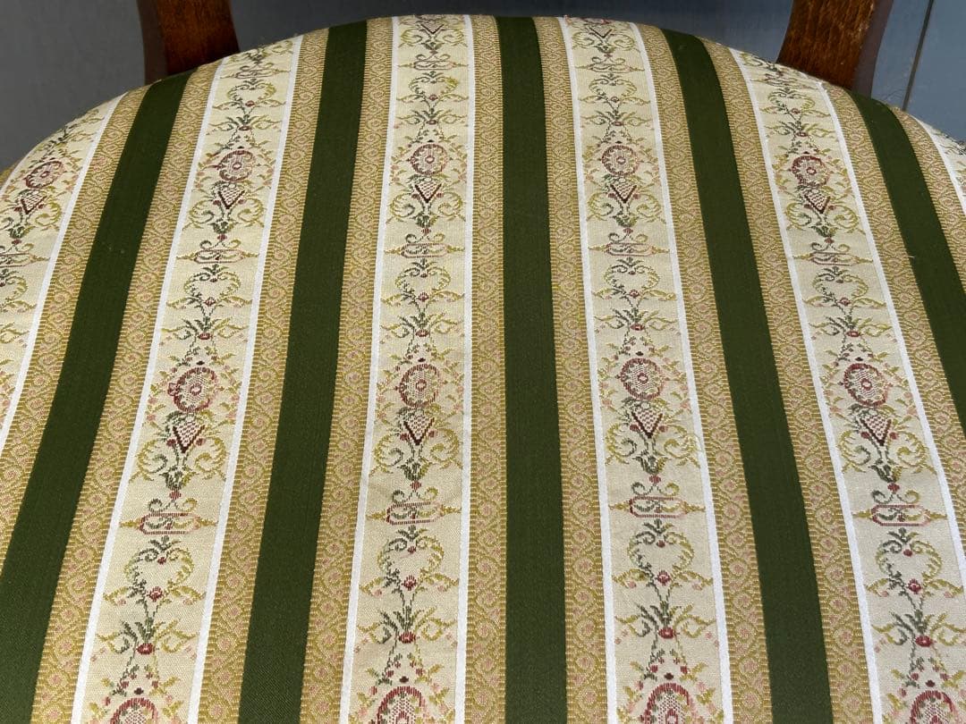 がんも　ストライプ　アームチェア　ソファ　ロココ調　イタリア　YZ