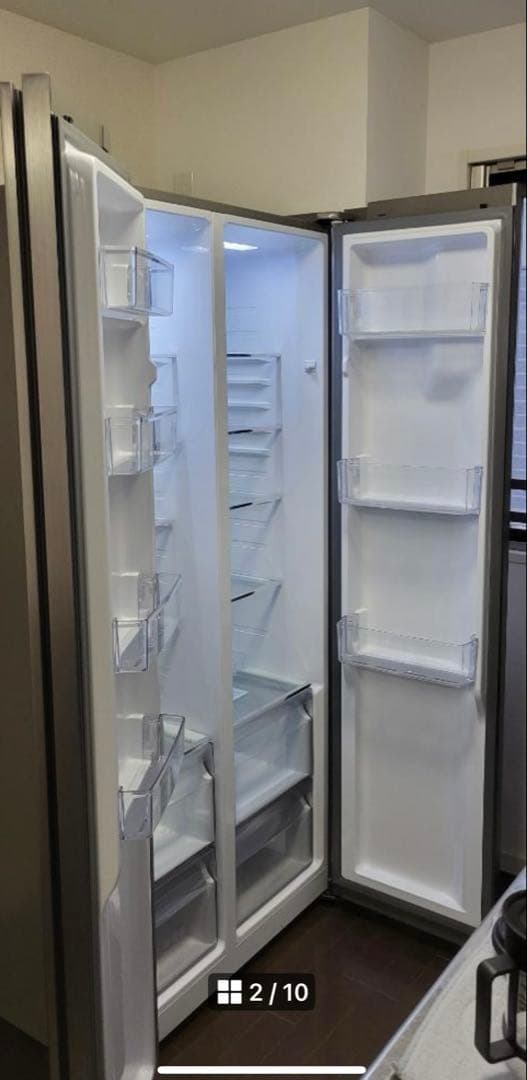 AQUA 大型冷蔵庫 449L 2ドア AQR-SBS45J