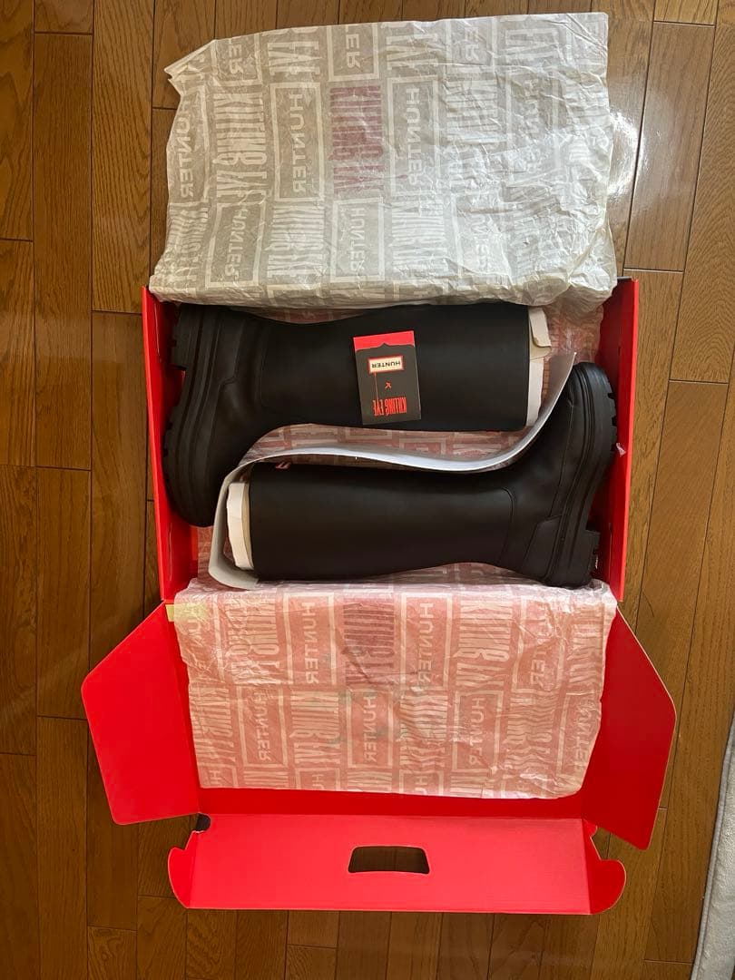 値下げ　新品 HUNTER ハンターブーツkilling eve長靴 黒US8