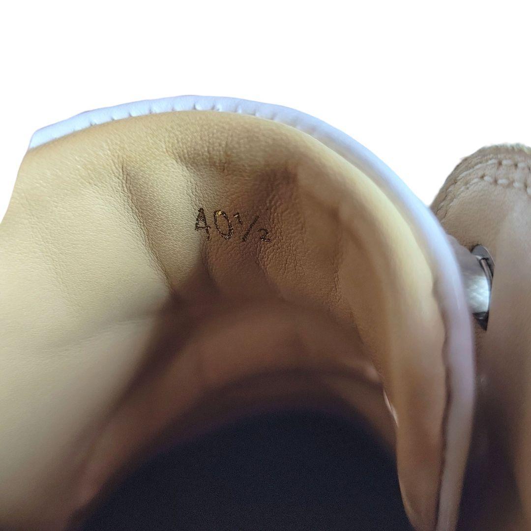 【美品】クリスチャン・ルブタン　約25.5㌢　レザー　ハイカットスニーカー　白