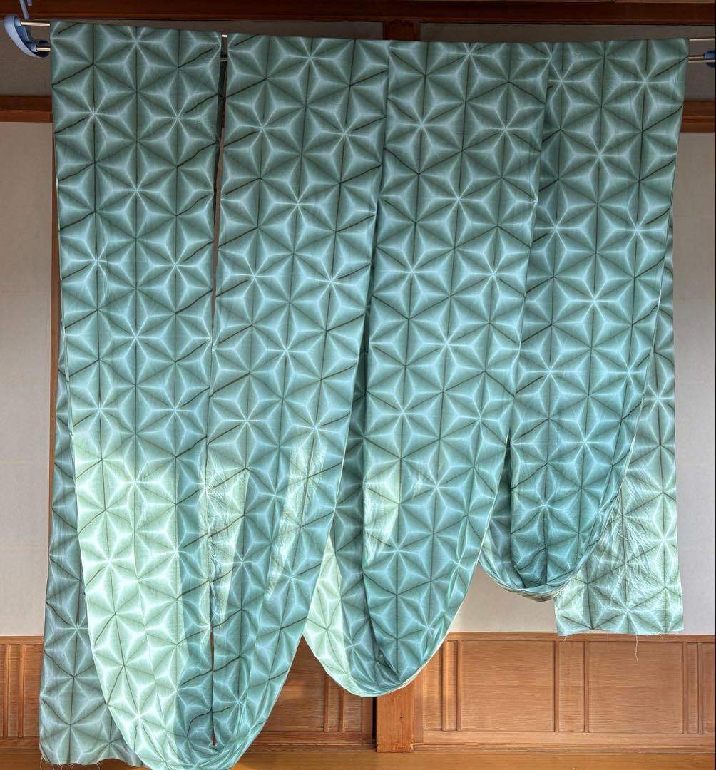 オーダー 雪花絞り 未仕立て浴衣反物 手染め生地