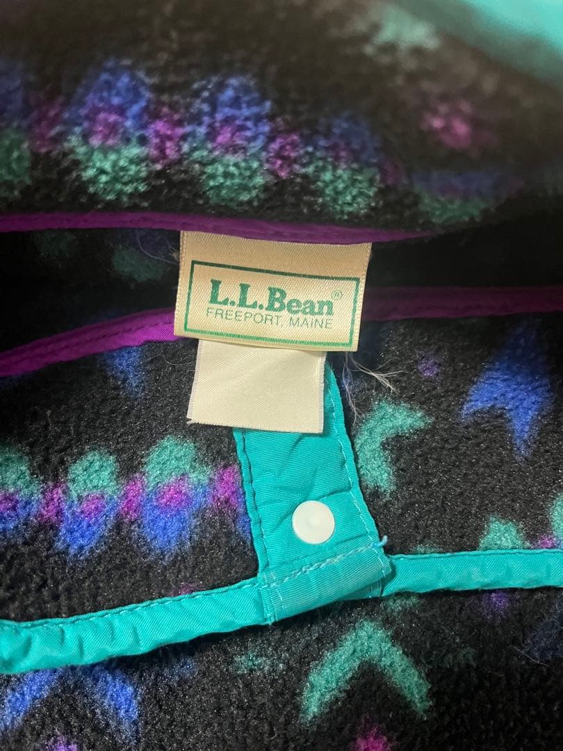 llbean 80s 90s フリース　ビンテージ　エルエルビーン　スナップt
