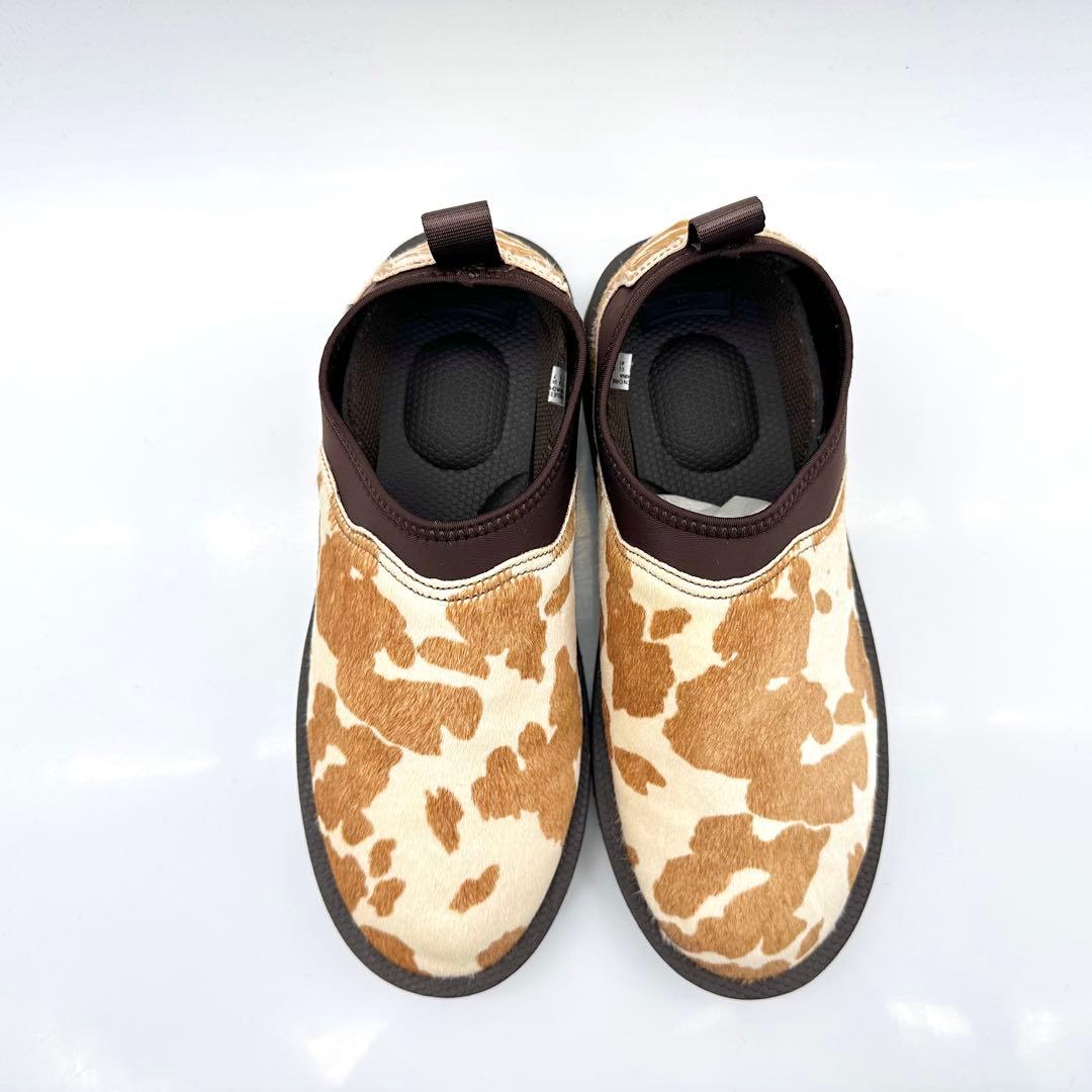 【極美品】スイコック スリッポン ブラウン ベージュ ハラコ カウ 牛柄