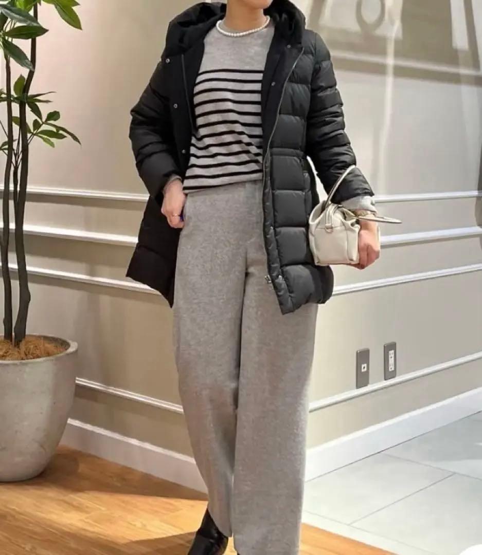 【洗える】ピュアカシミヤ100% ボーダーニット 23区　38