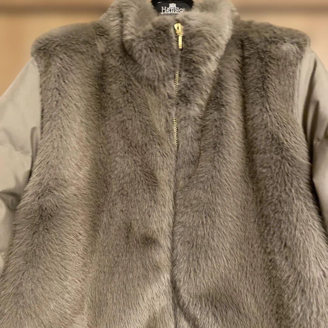 新品　23区ファー付きエコファー ダウンコート