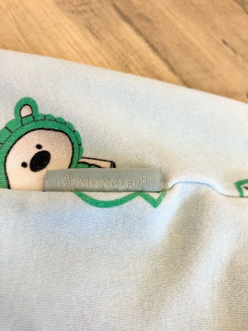 【本物コード確認済】23ss MONCLER ロンパース　6-9Ｍ　ライトブルー