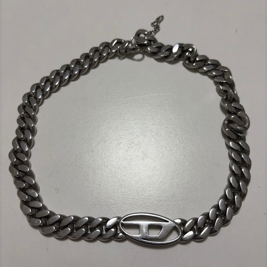 DIESEL ステンレススチールチェーンネックレス Dx1433