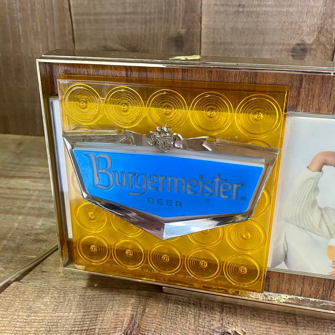 Burgermeister Beer★ナイトライトサインUSAビンテージ照明看板