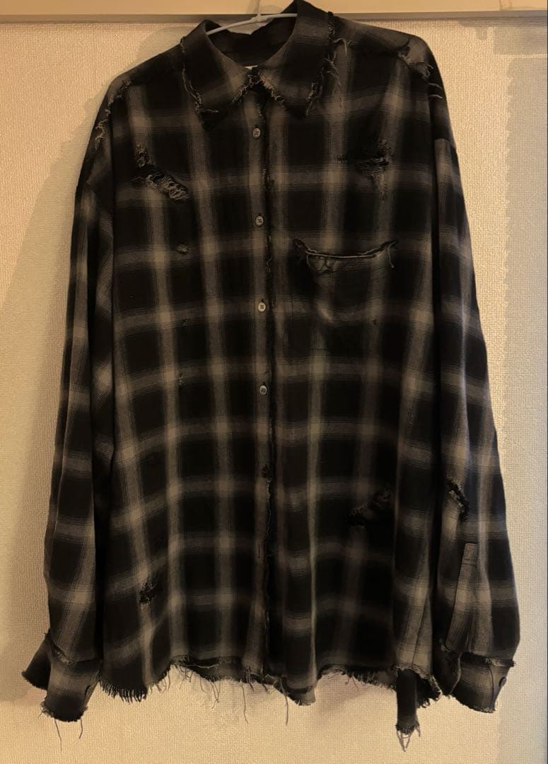 PRANK PROJECT ダメージチェックシャツ