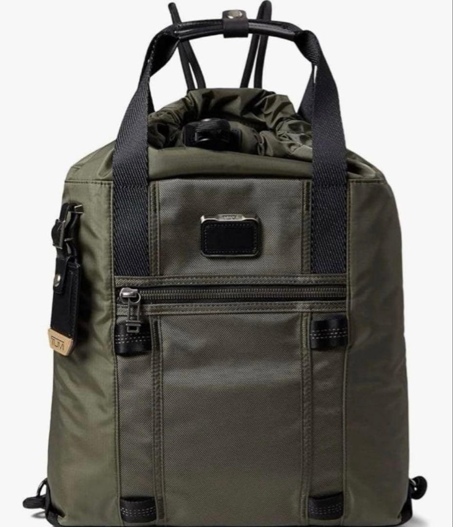 TUMI カーキ　トランスポートパック IDカードホルダー付き