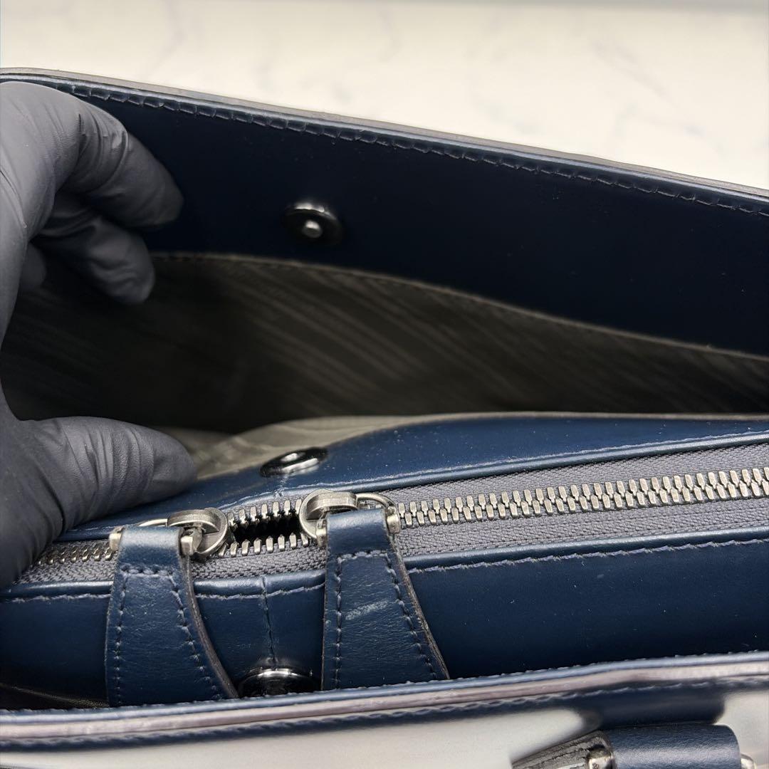 【良品】FUJITAKA フジタカ 本革 ビジネスバッグ B4 2way 紺