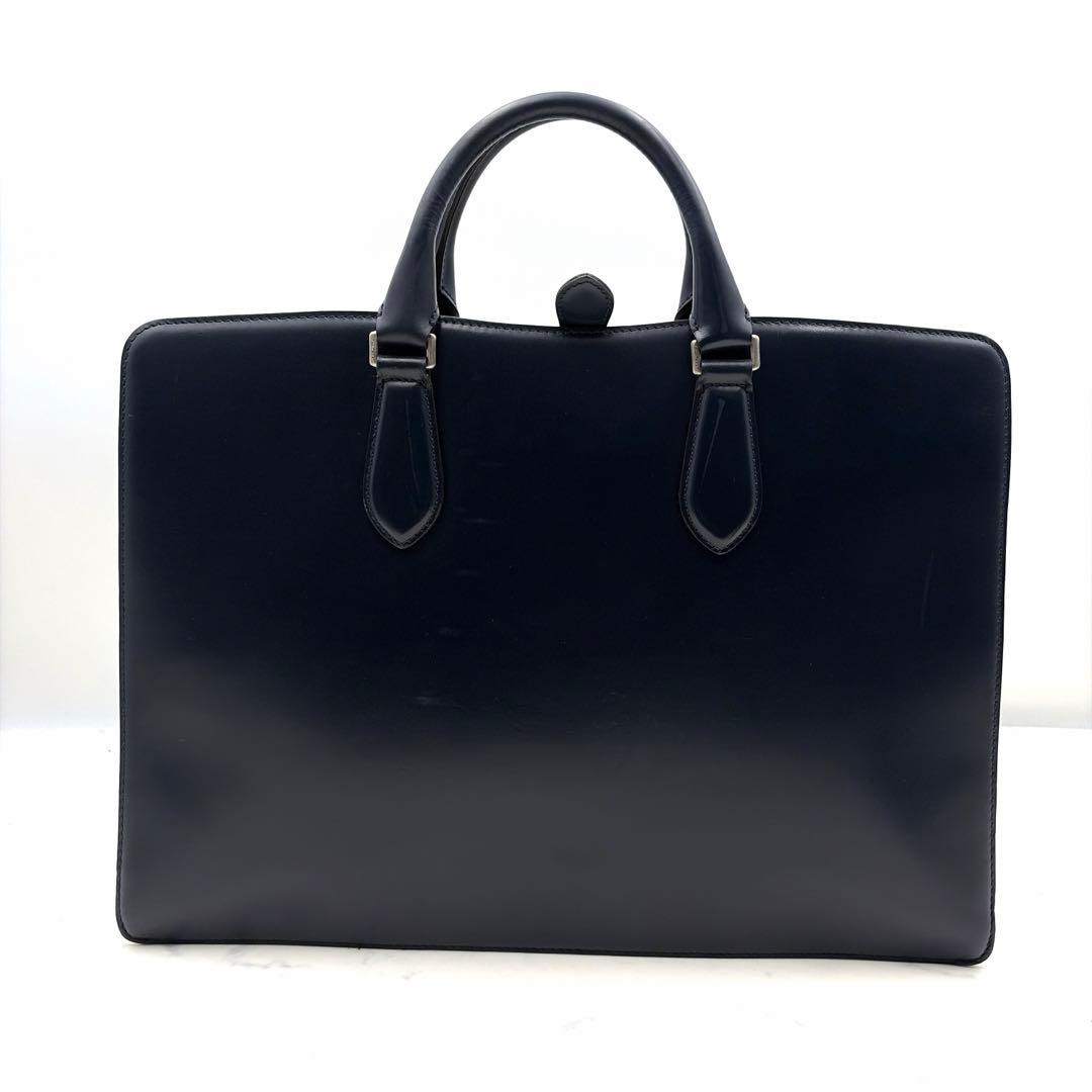【良品】FUJITAKA フジタカ 本革 ビジネスバッグ B4 2way 紺