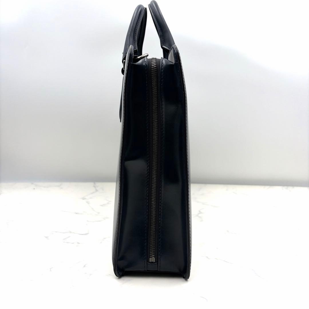 【良品】FUJITAKA フジタカ 本革 ビジネスバッグ B4 2way 紺