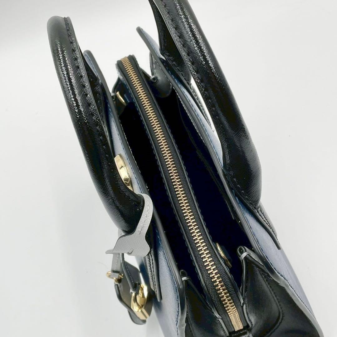 極美品　マークジェイコブス　リトルビッグショット　2wayハンドバッグ　ネイビー