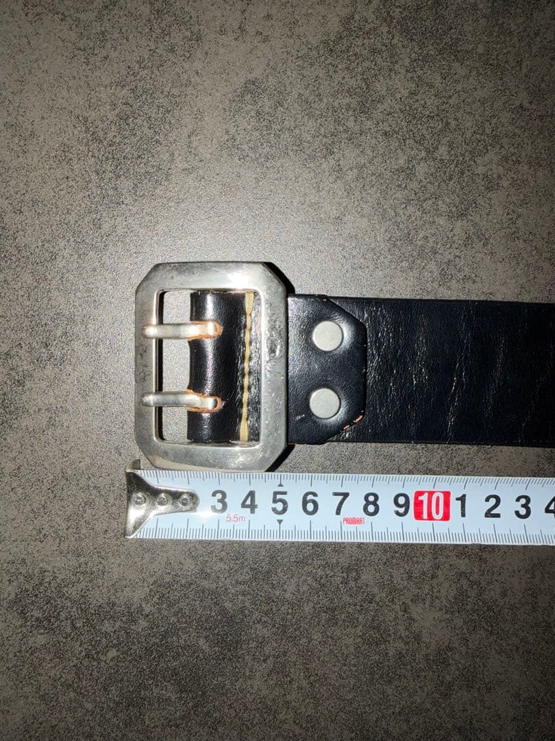 エヴィス ど根性ベルト レザーベルト 黒 ブラック EVISU