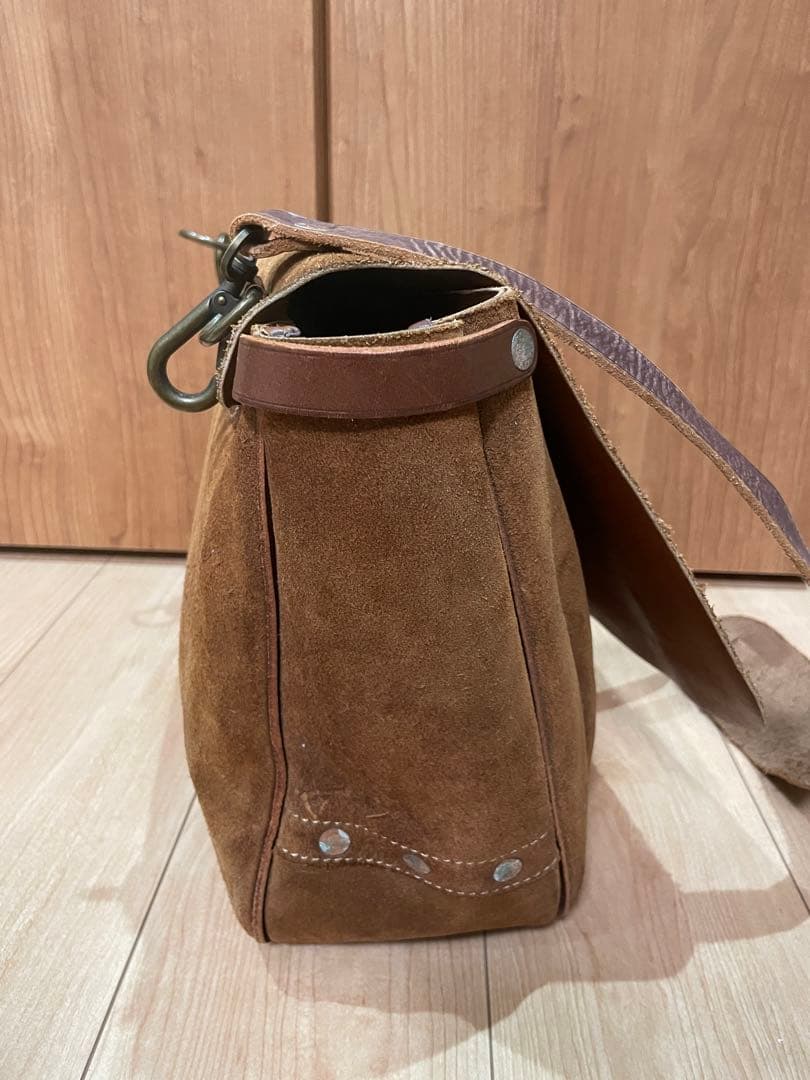 RRL ラフアウト レザーメールバッグ ダブルアールエル ラルフローレン