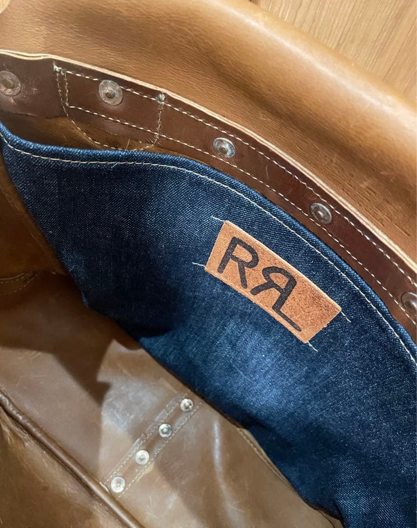 RRL ラフアウト レザーメールバッグ ダブルアールエル ラルフローレン