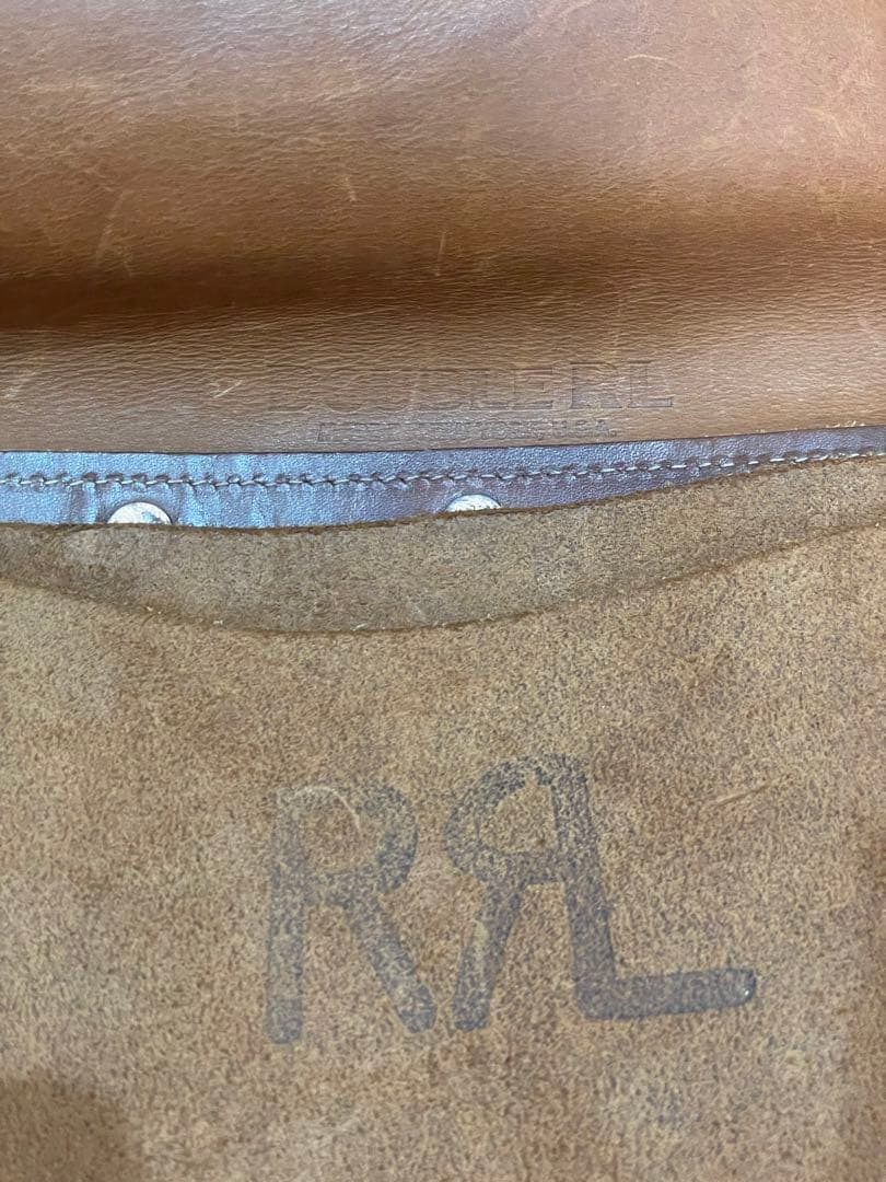 RRL ラフアウト レザーメールバッグ ダブルアールエル ラルフローレン