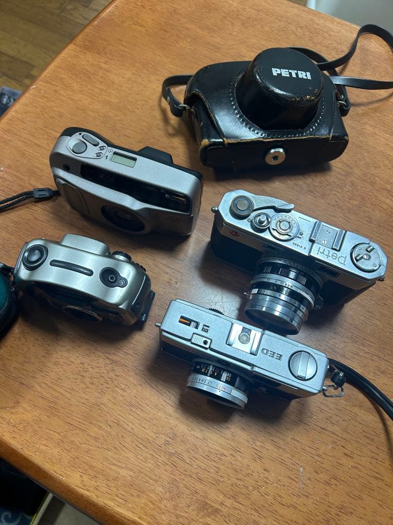 フィルムカメラセット PETRI Olympus Canon4個まとめ