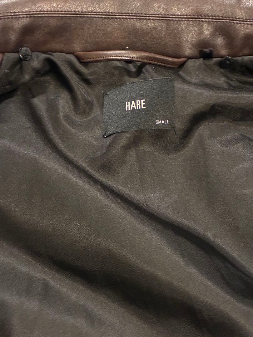 エアサーマルエリファーレザーブルゾン ブラウン レザー ジャケット ファー襟