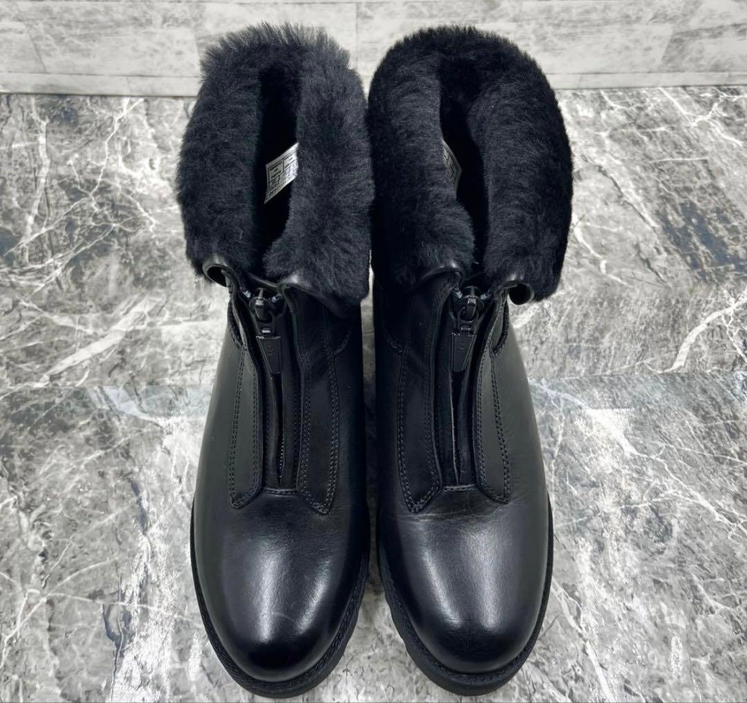 UGG キャリー ムートンブーツ 23cm ブラック ボア ジップ
