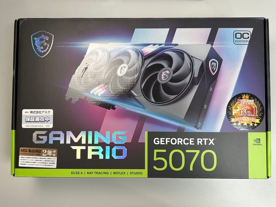 グラフィックボード・グラボ・ビデオカード MSI GEFORCE RTX 5070 Gaming Trio OC