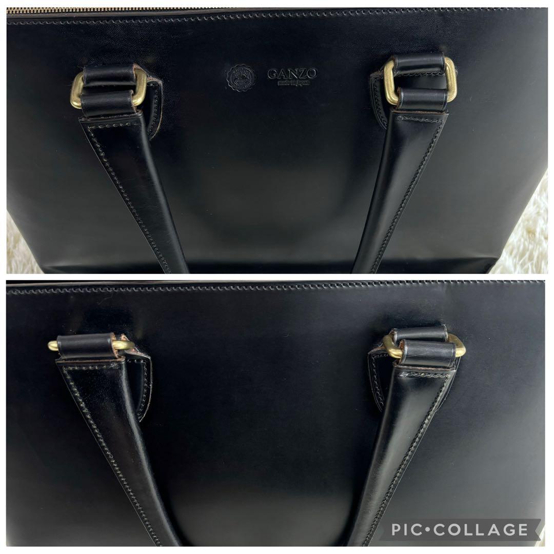 Ganzo ガンゾ BLIDRE ブライドルレザー　トートバック 黒