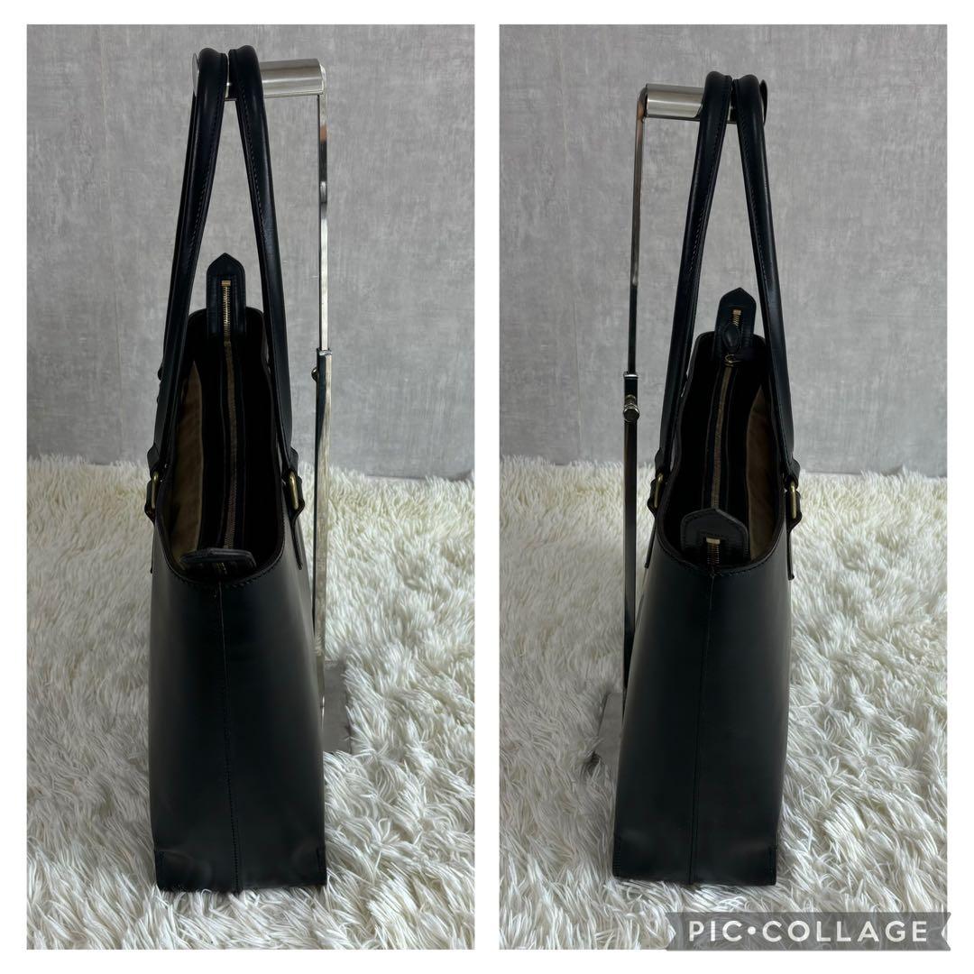 Ganzo ガンゾ BLIDRE ブライドルレザー　トートバック 黒