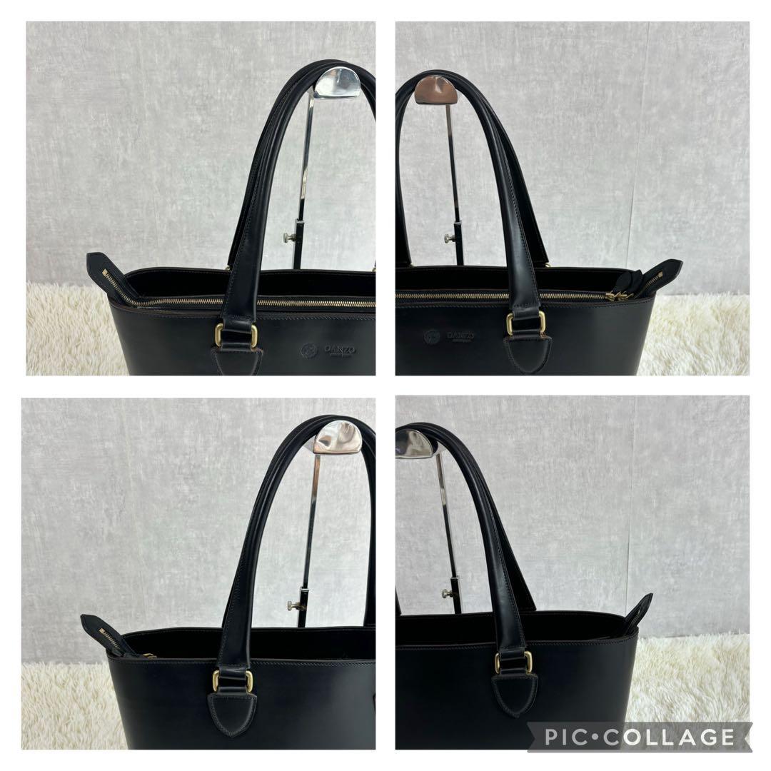 Ganzo ガンゾ BLIDRE ブライドルレザー　トートバック 黒