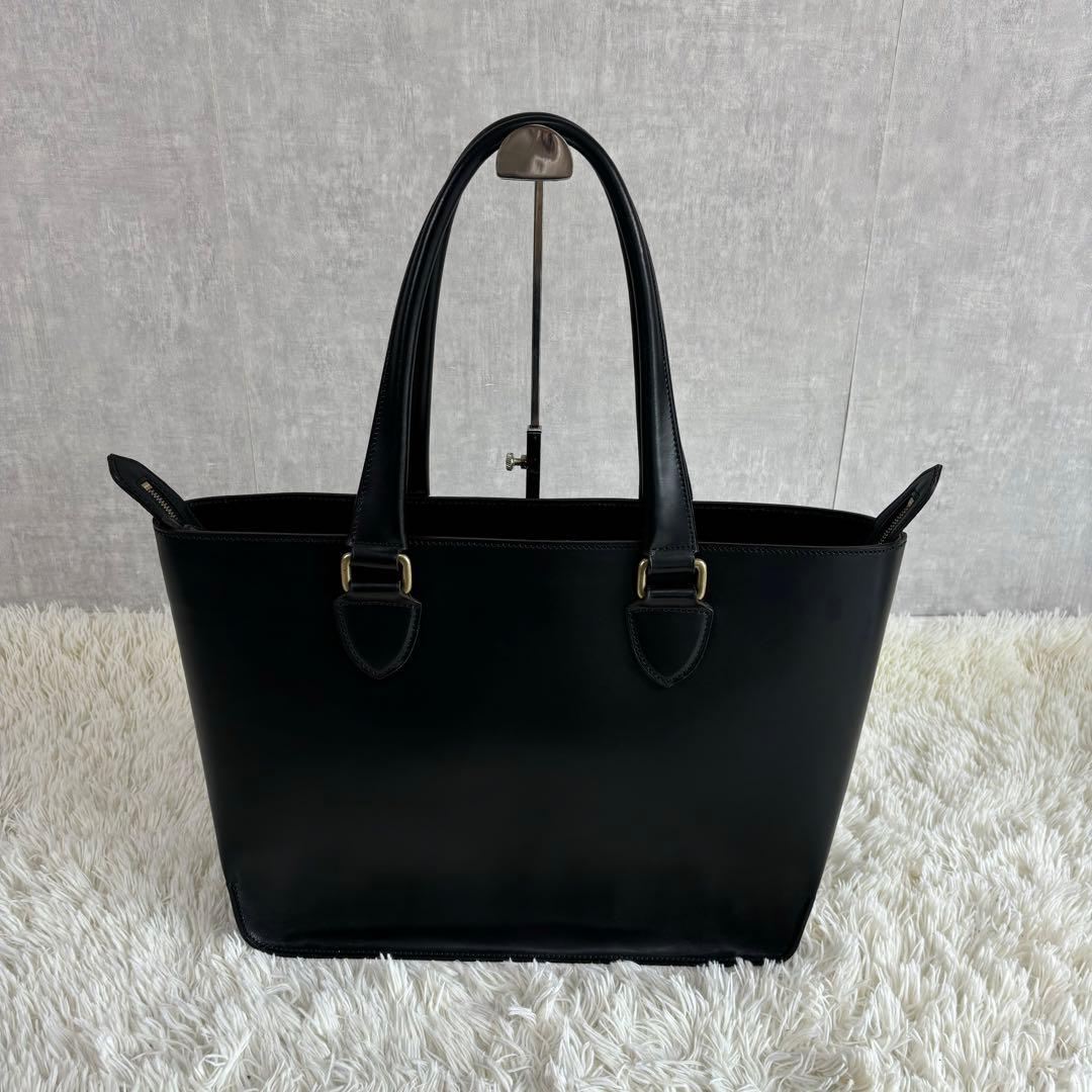 Ganzo ガンゾ BLIDRE ブライドルレザー　トートバック 黒