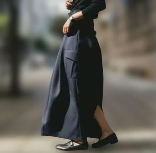 frey イージーコクーンスカート　ネイビー