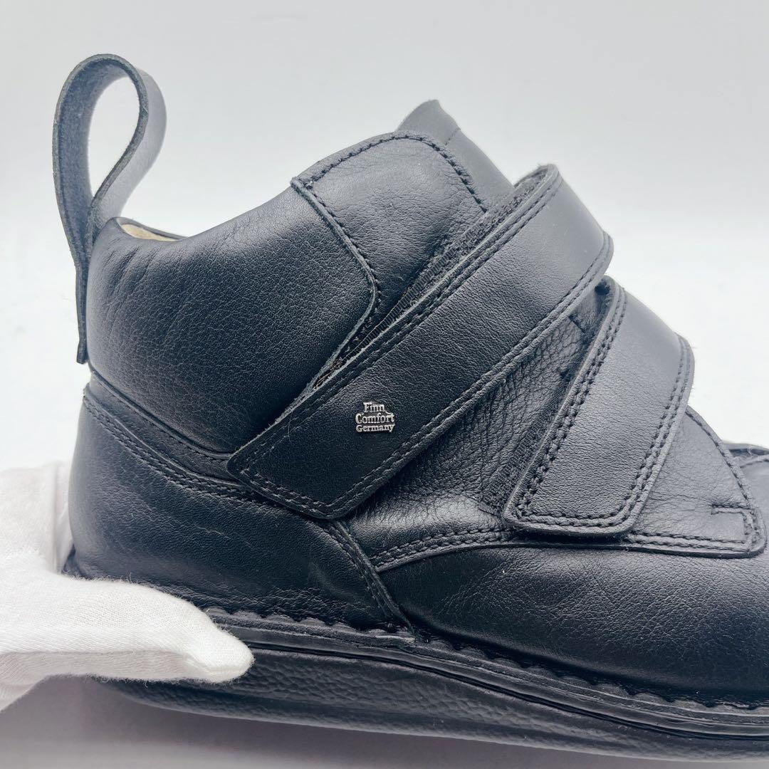 希少✨フィンコンフォート ダブルストラップ ハイカットスニーカー 40 ブラック