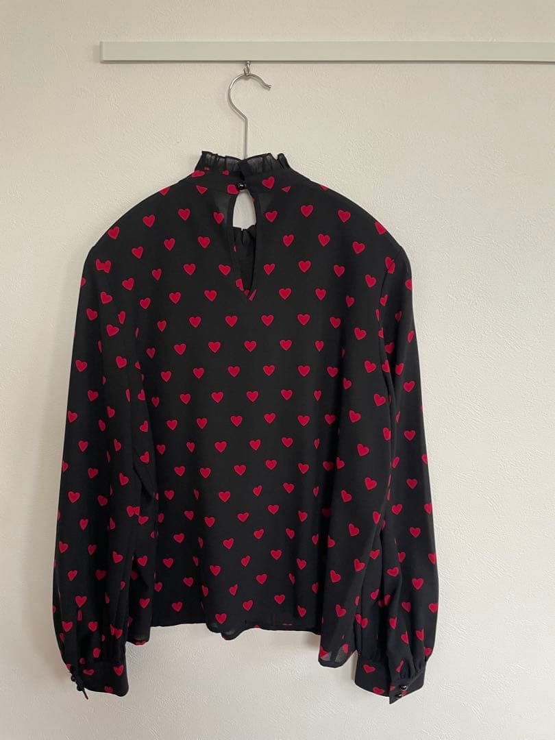 LOUIS WILLOUGHBY ハート柄フリルブラウス サイズ2
