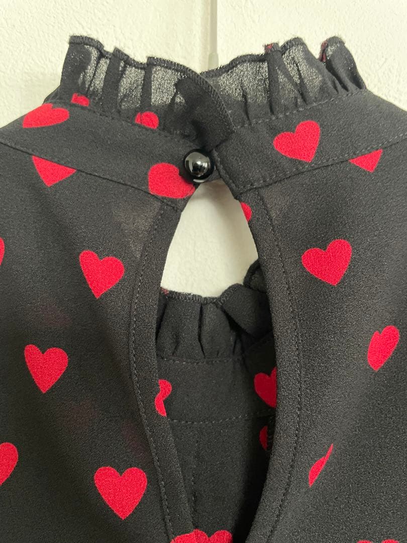 LOUIS WILLOUGHBY ハート柄フリルブラウス サイズ2