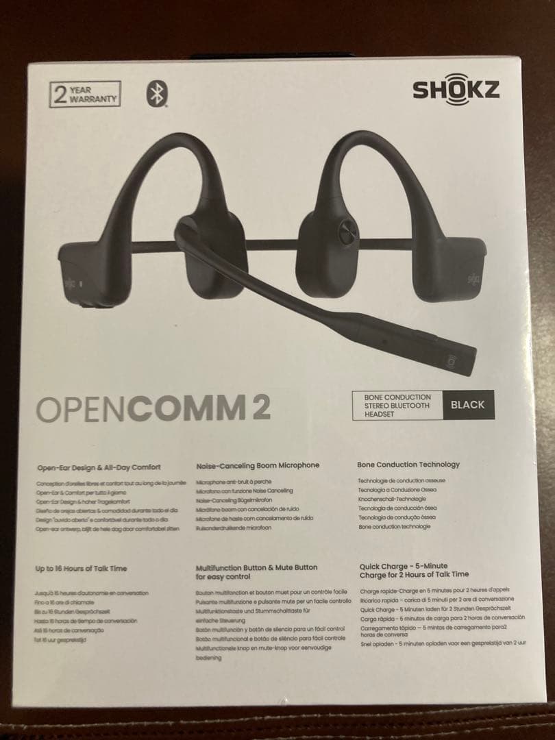 SHOKZ OPENCOMM 2 骨伝導ヘッドセット ブラック