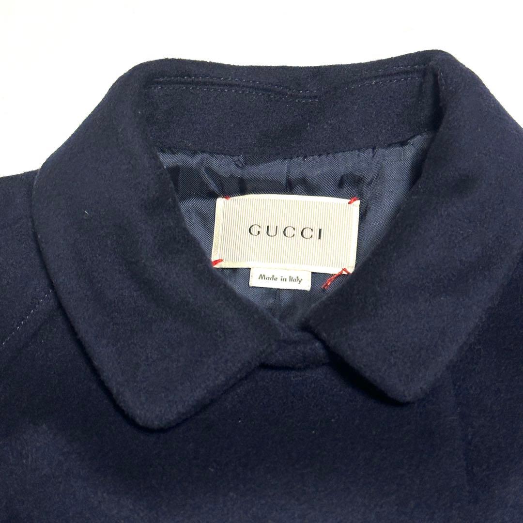 GUCCI チルドレンズ size5 紺 ステンカラーコート キッズ 女の子用