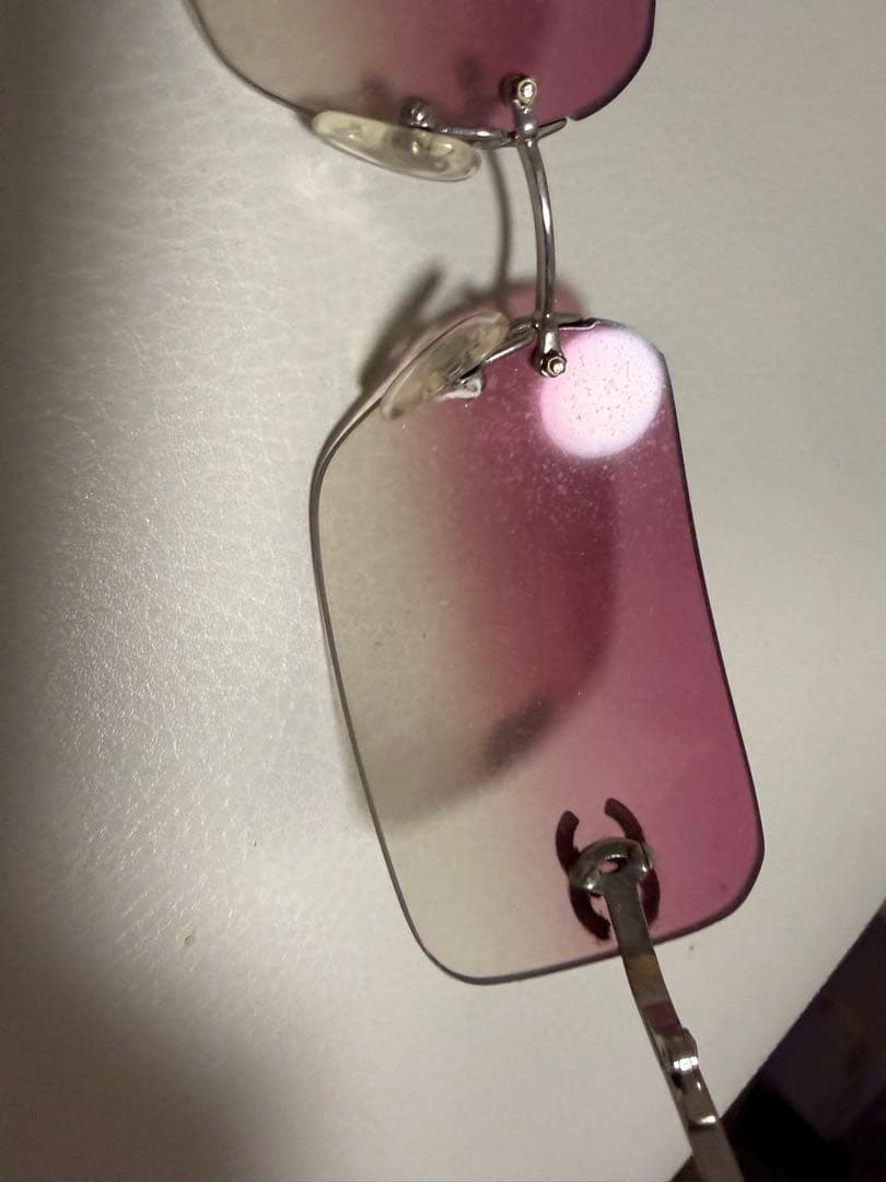 CHANEL シャネル　リムレス　スクエア　サングラス　ココマーク