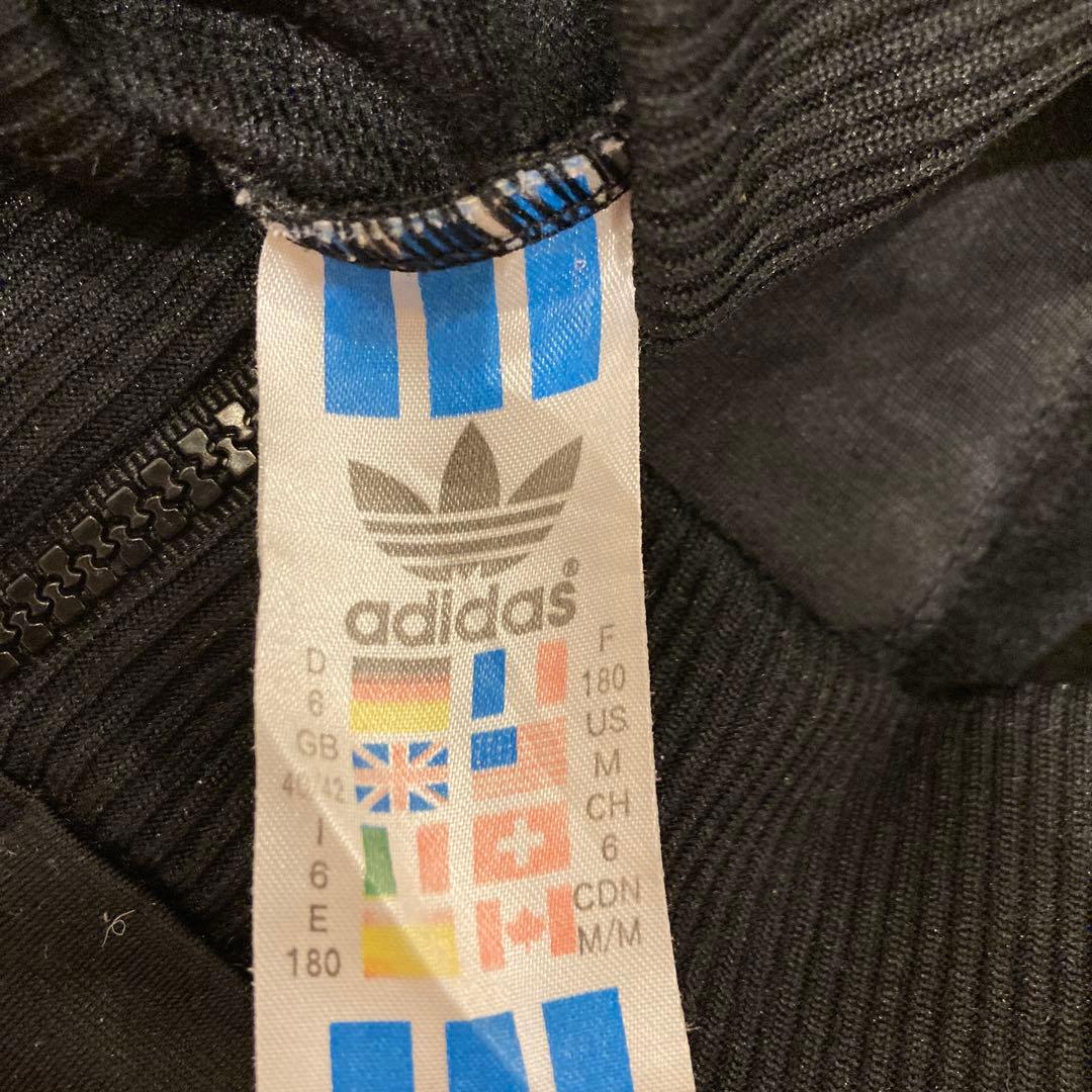 adidas トレフォイル　万国旗　スウェット　レイヤード　パーカー　Mサイズ